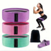 Set of 3 Fabric Booty & Glute Resistance Loop Bands